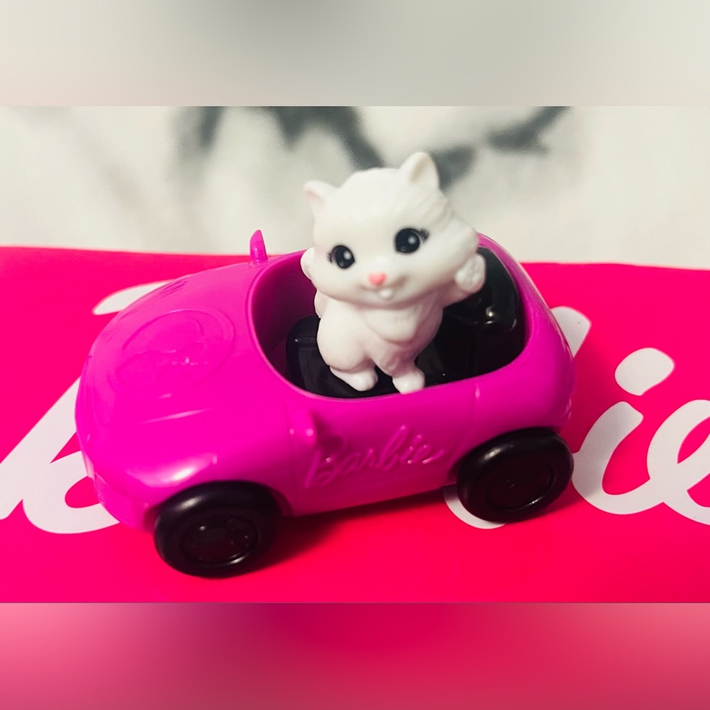 Barbie Mini Pet Pink Convertible Car/ Pet Kitten (Barbie Kitty Condo Playset)
